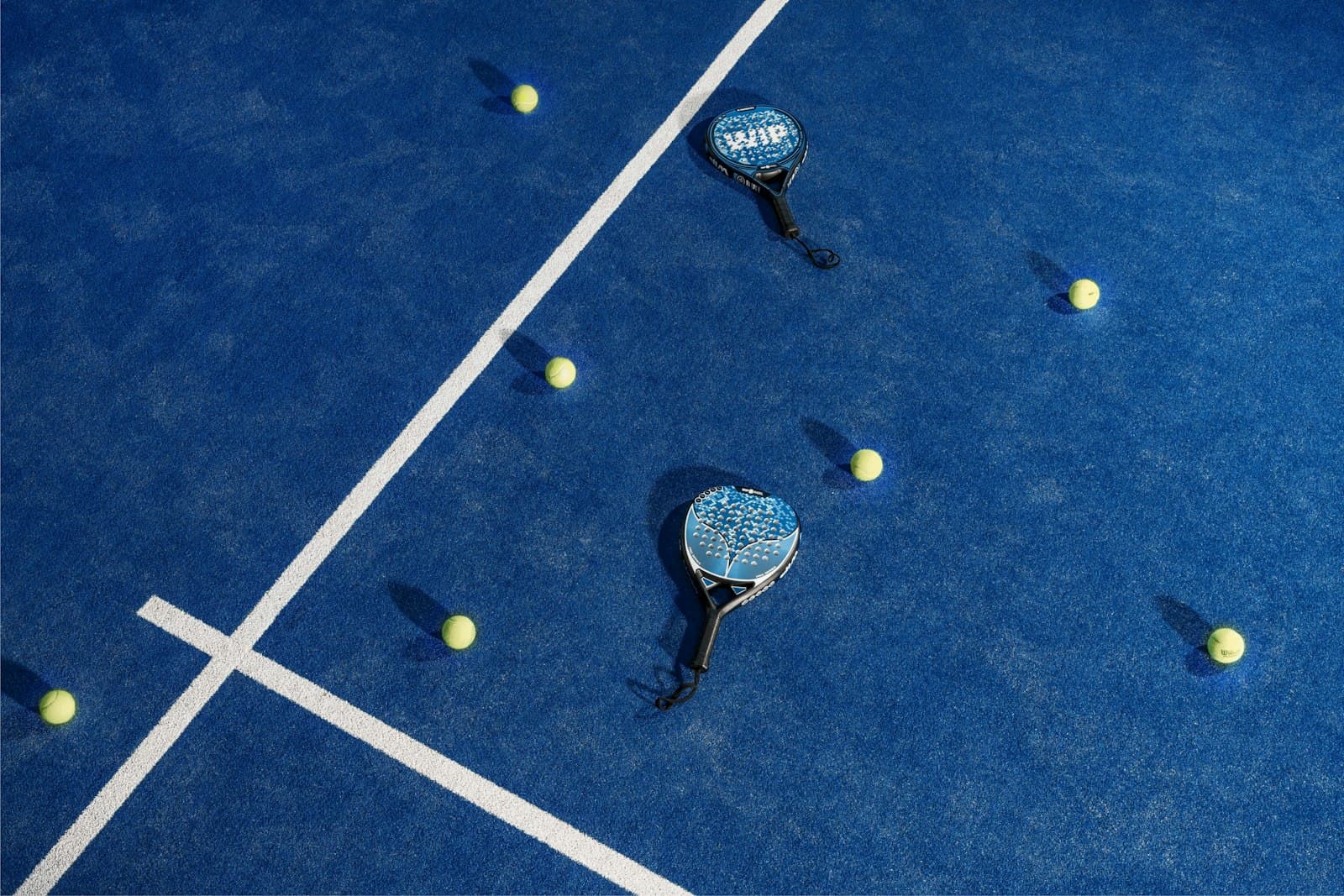 Padel court framed by mountains
